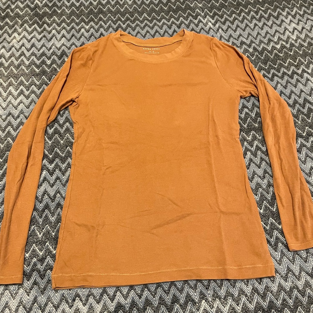 Paper Label longsleeve, light brown
